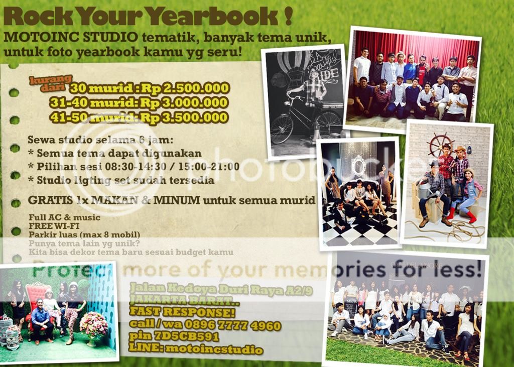 Terjual Sewa Studio Foto Tematik Indoor Outdoor Untuk Buku Tahunan Sekolah Yearbook Kamu Kaskus