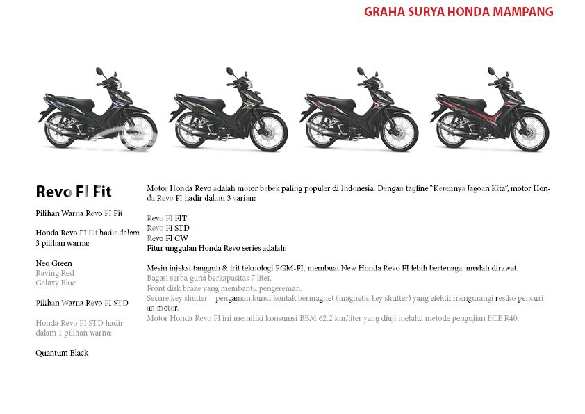 Jual Dealer  Resmi  Motor  Honda  Mampang Jakarta  Selatan  