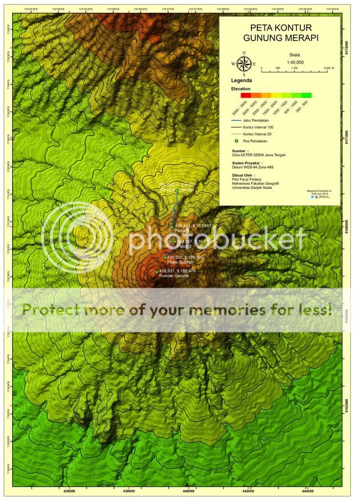 &#91;SHARE&#93; Peta Kontur 3D Gunung Indonesia Buatan Sendiri + Waypoint &amp; Track Log