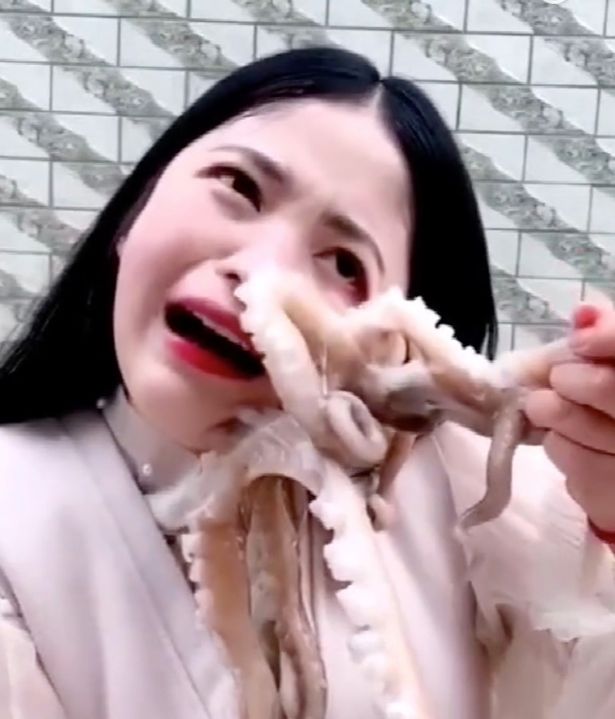 Pamer Aksi Makan Gurita Hidup-hidup, Perempuan Ini Alami Hal Mengerikan