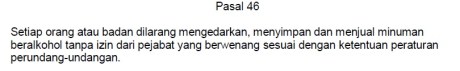 Soal Miras , Ahok Melanggar Perda No. 8 Tahun 2007 tentang Ketertiban Umum