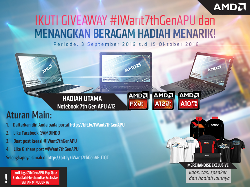 Ikutan Giveaway Ini, Bisa Dapat Notebook TERBARU GRATIS dari AMD lho!