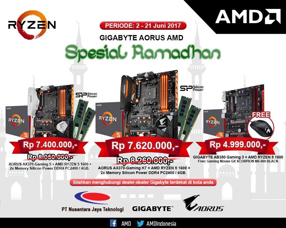 Ada Berkah Promo Ramadhan Menarik Buat Yang Ingin Rakit PC AMD RYZEN Idaman!