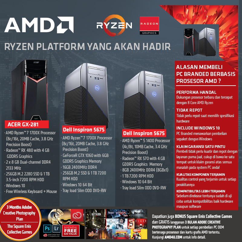 Cari PC Tangguh untuk Gaming &amp; Produktivitas? PC Bertenaga Ryzen Bisa Jadi Pilihan!