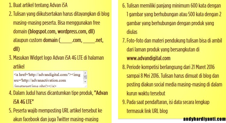 Parah! 'ADVAN' Diduga Bikin Lomba Blog Abal-Abal!!!