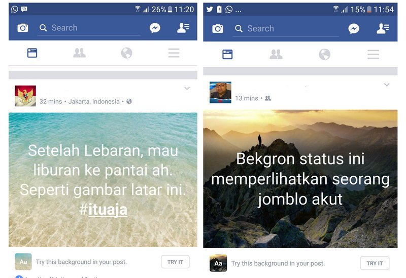 &#91;TUTORIAL&#93; Cara Update Status Facebook dengan Background Gambar