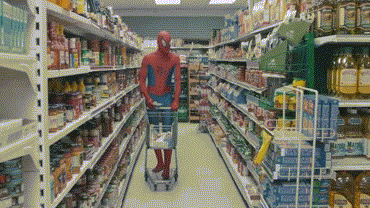 Ketika Spider Man Belanja