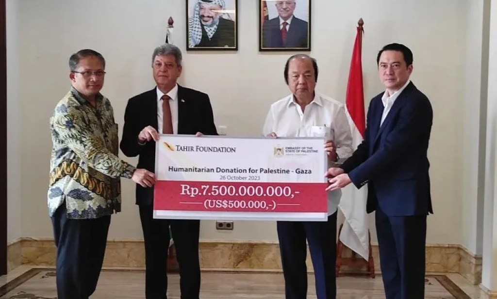 Konglomerat Indonesia Dato Sri Tahir Sumbang Rp7,5 M untuk Warga Palestina