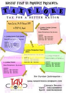 [LOMBA] TAXPLORE "Tax For A Better Nation" (24 – 25 Februari 2011)