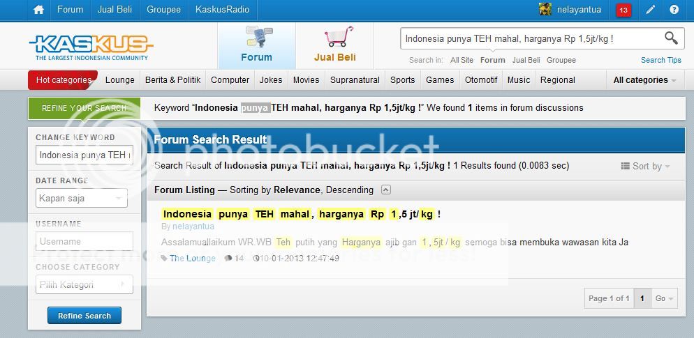 Indonesia punya TEH mahal, harganya Rp 1,5 jt/kg !