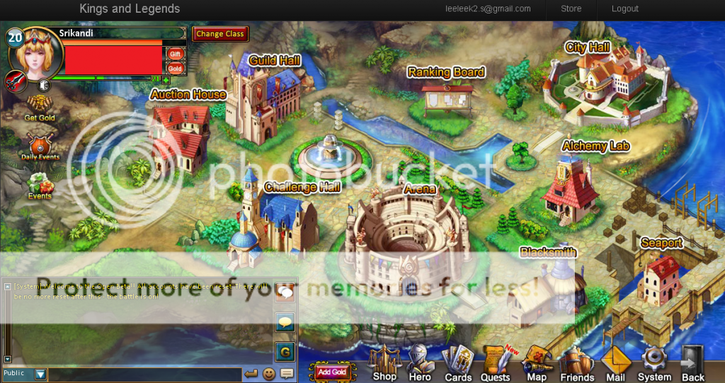 KINGS and LEGENDS Web Base Game Open Beta 22-12-2012