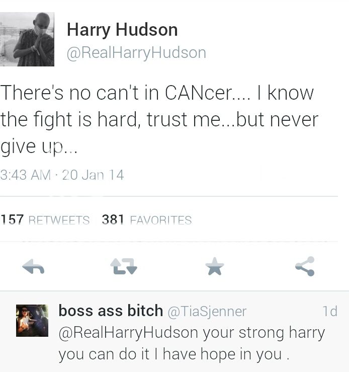 LOVE &gt; CANCER (Harry hudson)