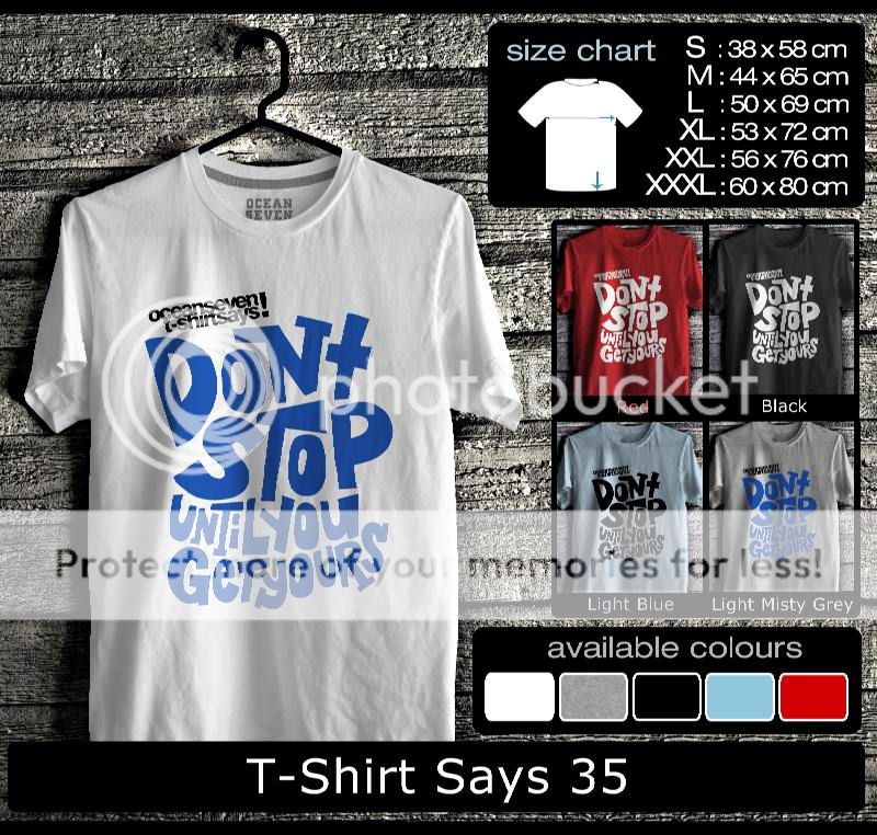 T-Shirt Ocean Seven T-Shirt Says IDR 85k