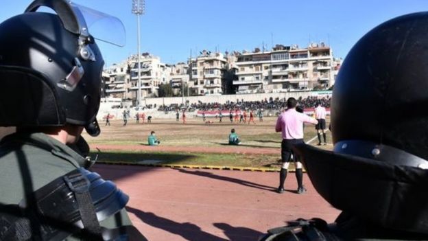Pertandingan Sepakbola Pertama di Aleppo Setelah Perang