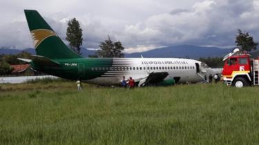 Pesawat kargo tergelincir di Wamena, mesin terlepas