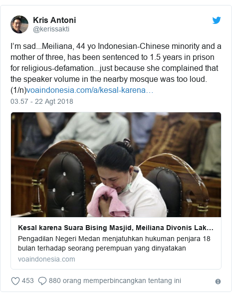 Meliana Pengkritik Volume Azan Ajukan Kasasi, Ini 6 Alasannya