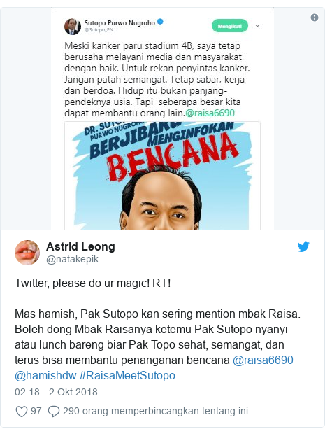 Tranding Topic! #RaisaMeetSutopo Bikin Ramai. Begini Nih Penjelasannya