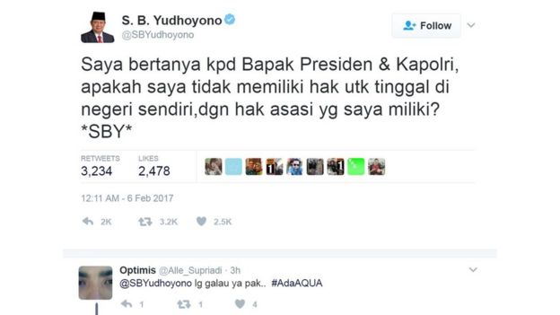 'Saya bertanya' kepada bapak presiden, cuitan SBY yang menjadi guyonan