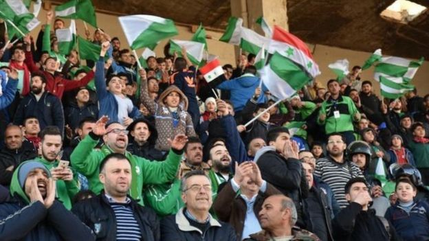 Pertandingan Sepakbola Pertama di Aleppo Setelah Perang