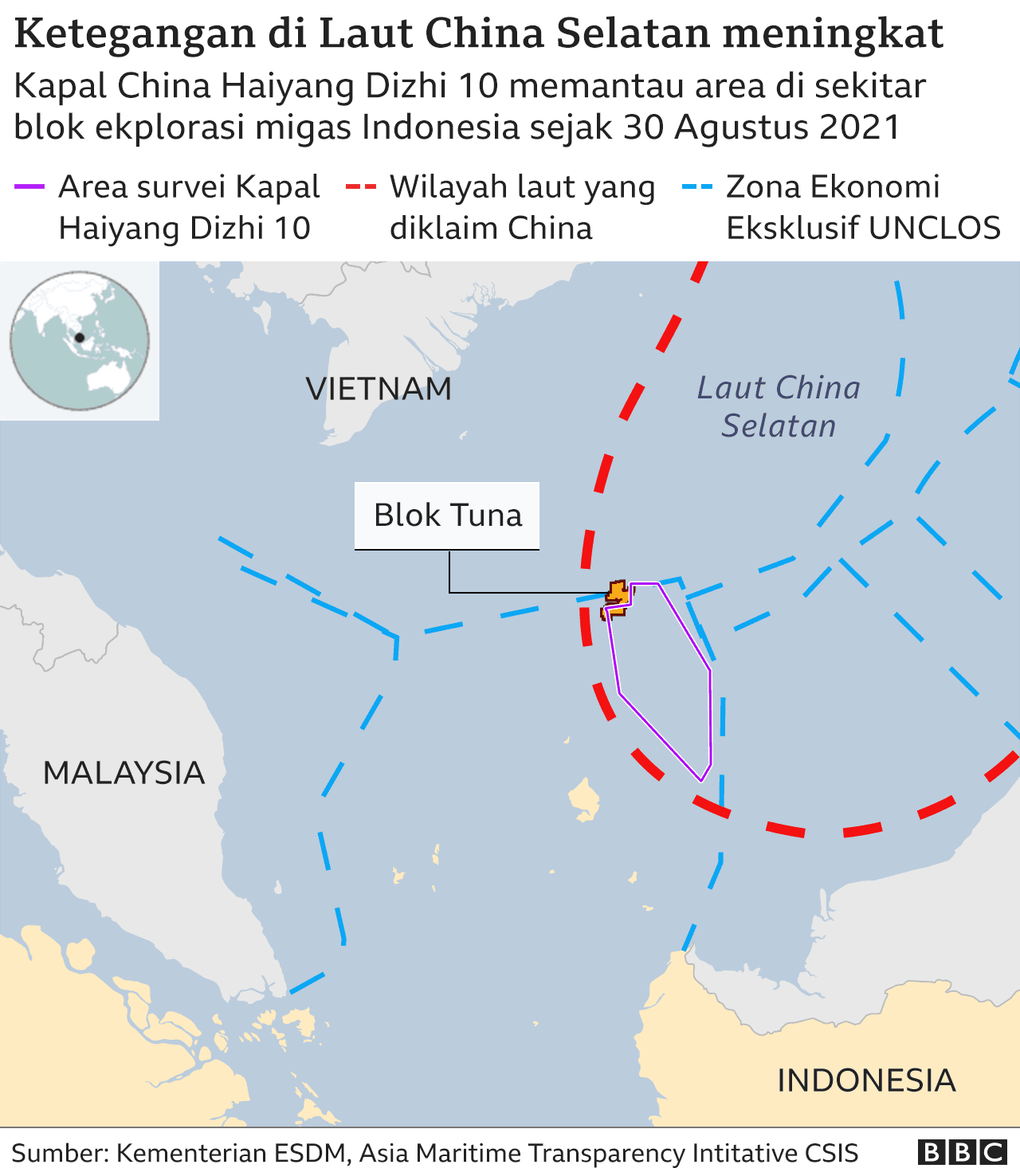 Laporan China protes soal pengeboran minyak diLautNatuna:'Indonesia tidak perlu takut