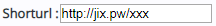 JIX ShortURL widget for your website!
