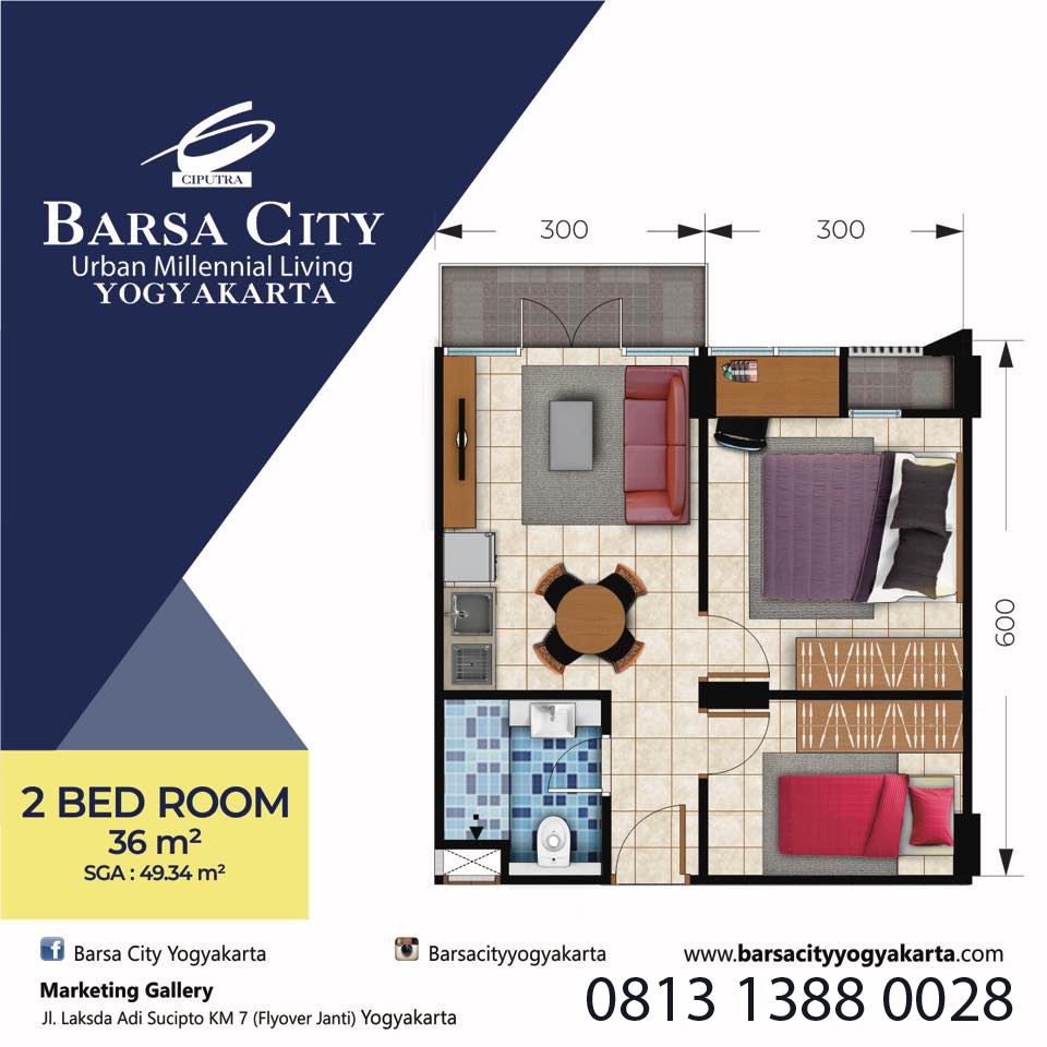 Terjual Premium Apartment Ciputra BARSA CITY 