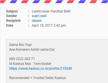 &#91;Beware&#93; supri.yadi &amp; badaksuper (PENIPU YG GAGAL)