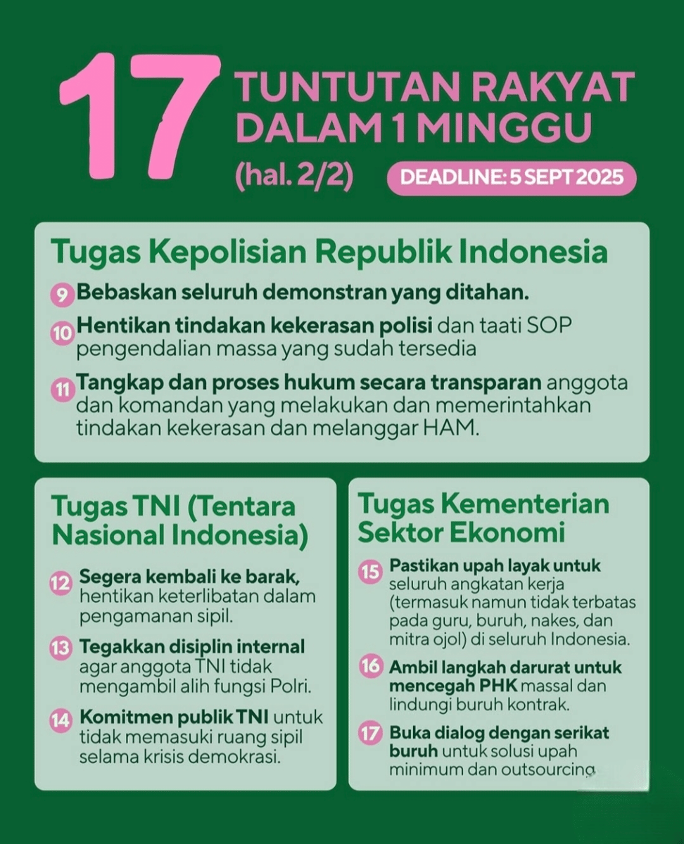 Soal Isi Tuntutan 17+8, TNI Bakal Ikut Apa pun Keputusan Presiden