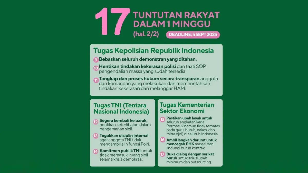 Prabowo soal 17+8 Tuntutan Rakyat: Sebagian Masuk Akal, Sebagian Perlu Dirundingkan