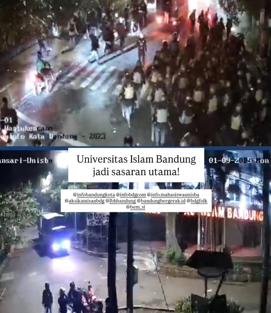 Mahasiswa Hukum Unisba Dikabarkan Ditangkap dan Dilindas Motor Aparat