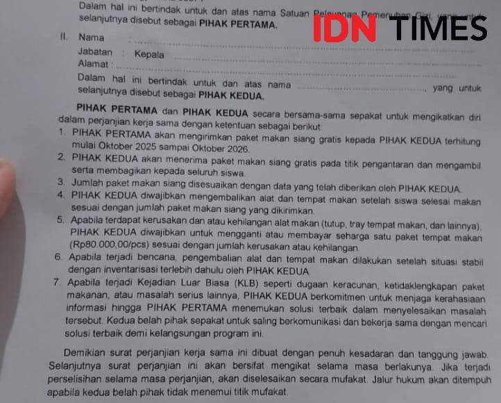 Beredar Surat SPPG di Sleman Minta Rahasiakan Jika Ada Keracunan MBG