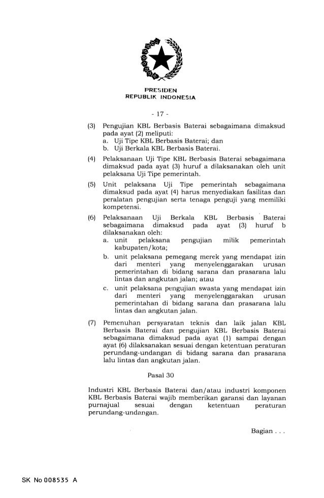 Perpres Kendaraan Listrik Keluar, Ini Isinya