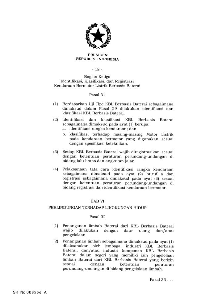 Perpres Kendaraan Listrik Keluar, Ini Isinya