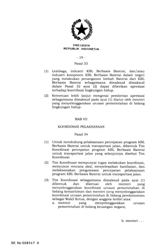 Perpres Kendaraan Listrik Keluar, Ini Isinya