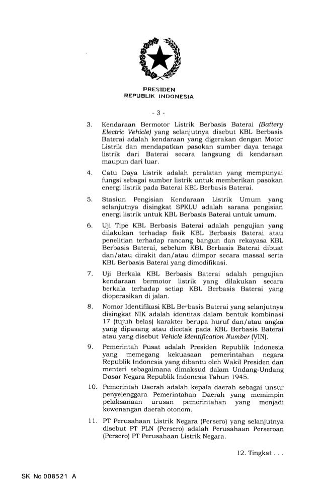 Perpres Kendaraan Listrik Keluar, Ini Isinya