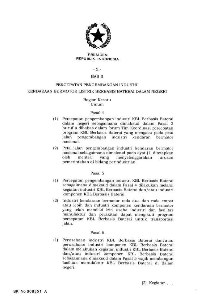 Perpres Kendaraan Listrik Keluar, Ini Isinya