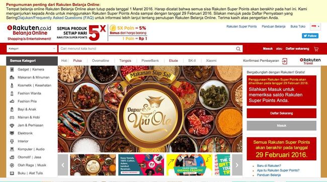 Rakuten Gulung Tikar di Indonesia, Hukum Rimba Marketplace Indonesia sudah terlihat