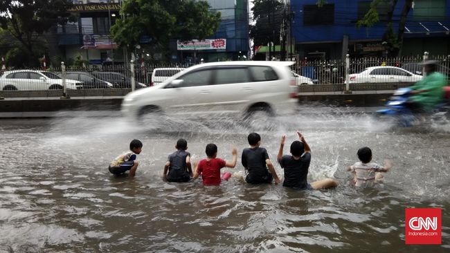 Hujan Deras, Pohon Tumbang dan Banjir 'Kepung' Jakarta