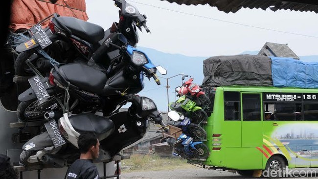 Ini Rupa-rupa Motor Ikut Mudik Pemiliknya Naik Bus