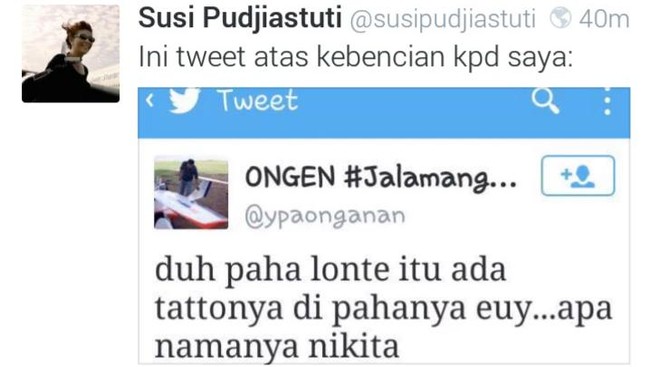 Menteri Susi Berkicau Soal Twit Ongen yang Menyerang Dirinya