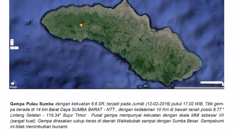 BREAKING NEWS: Gempa 6,6 SR Guncang Sumba Barat, Nusa Tenggara Timur !