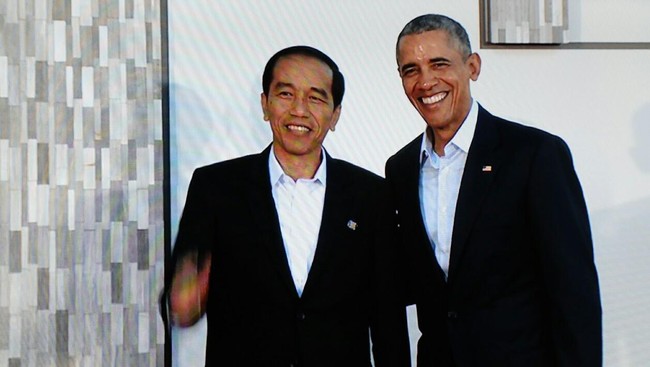 Tiba di US-ASEAN Summit, Jokowi Disambut Obama