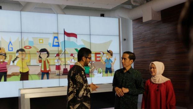 Jokowi Disambut CEO Google yang Berbatik