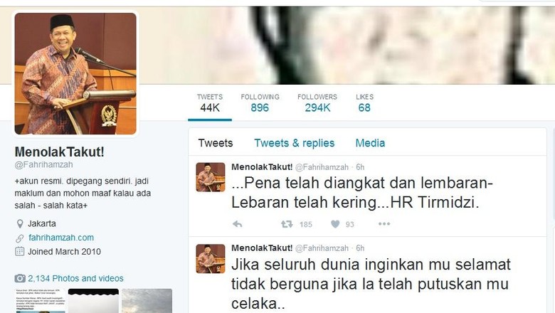 ★★★ Beredarnya Surat Pemecatan dan Cuitan Fahri Hamzah di Twitter ★★★