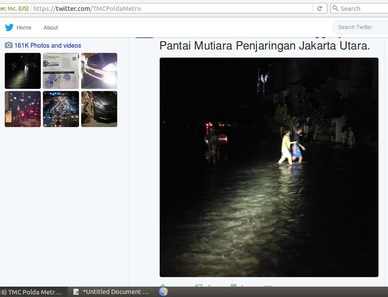 Tanggul Jakarta utara jebol, sejumlah rumah tergenang