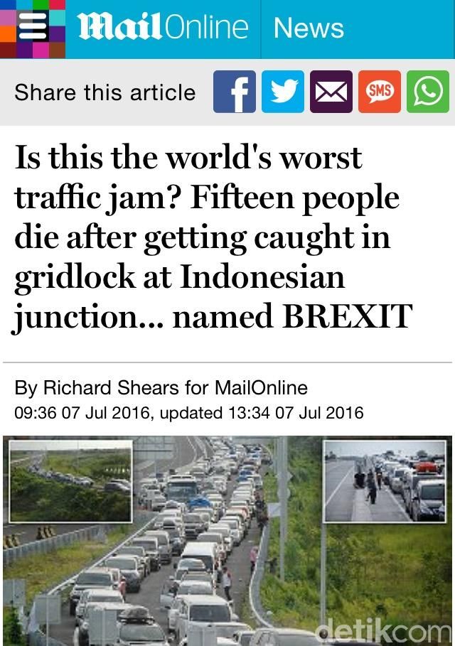 Macet di Brexit, Kemacetan Terparah di Dunia?