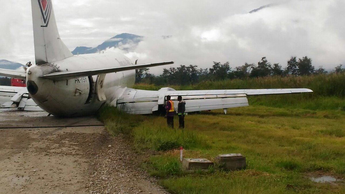 Pesawat Trigana Air Tergelincir di Wamena Papua