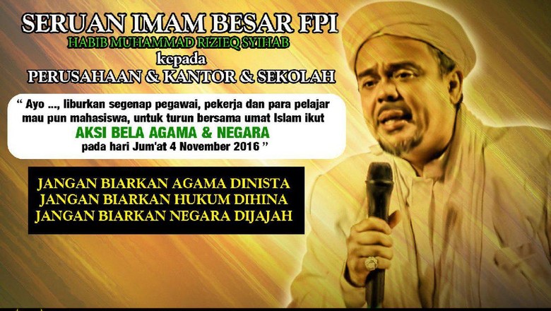 Habib Rizieq Ajak PNS Ikut Demo 4 November, Plt Gubernur DKI: PNS Netral