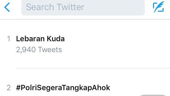 Lebaran Kuda Jadi Trending Topic di Twitter