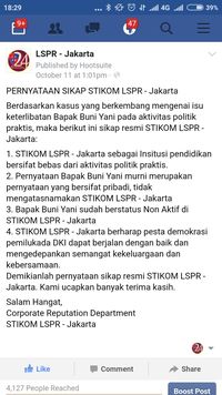 Jadi Tersangka, Buni Yani Sudah Mengundurkan Diri Sebagai Dosen LSPR